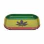 Rasta Cannabis Leaf Small Rolling Tray 1x Rolling Tray