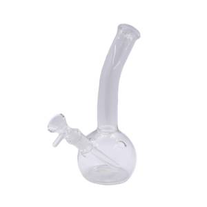 Curved Glass Bong 18cm - glass bong with bent neck