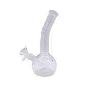 Curved Glass Bong 18cm - glass bong with bent neck