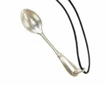 Necklace with Handmade Silver Spoon