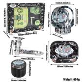 Alien X OG 4-Piece Smoking Set: Pipe, Grinder, Rolling Tray and Ashtray