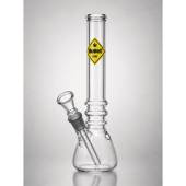 Bullet Zone Glass Bong with 3 Rings, 21 cm