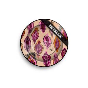 Metal Ashtray Pussy Pattern Metallic 135 mm - Fire-Flow