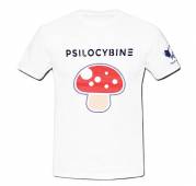 White T-shirt Psilocibine Print XS