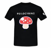 Black T-shirt Psilocibine Print XS
