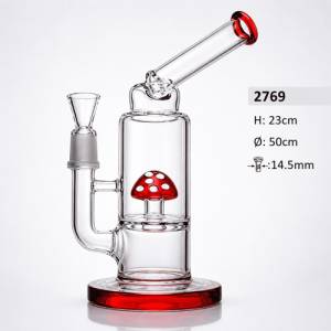 Glass Percolator Bong with Mushroom Perc, 23 cm