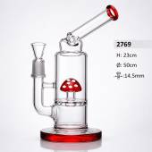 Glass Percolator Bong with Mushroom Perc, 23 cm