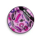 Metal Ashtray Sex Toy Pattern Metallic 135 mm - Fire-Flow