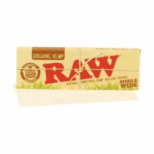 Raw Organic Hemp Single Wide Rolling Papers 25 packs
