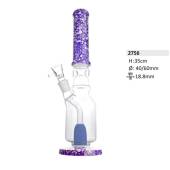 Glass Ice and Diffuser Bong Purple, 35 cm