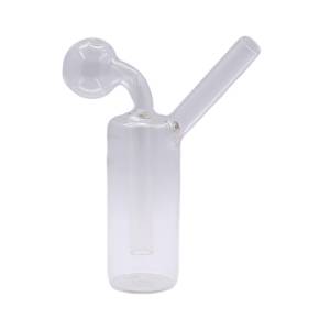 Glass Oil Bong Straight 17cm - straight glass oil bong