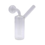 Glass Oil Bong Straight 17cm - straight glass oil bong