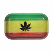 Rasta Cannabis Leaf Big Rolling Tray 1x Rolling Tray
