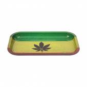Rasta Cannabis Leaf Big Rolling Tray 1x Rolling Tray